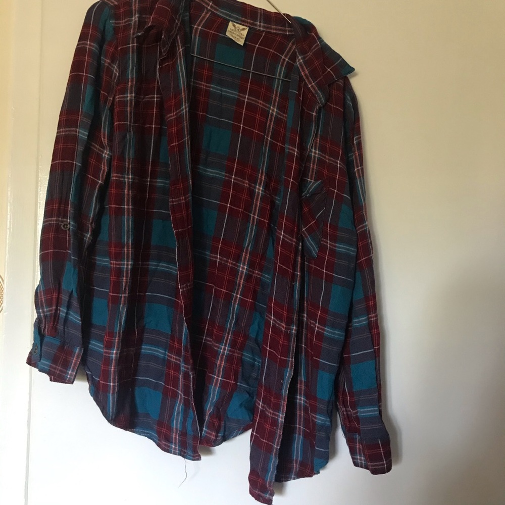 cute teal and red flannel